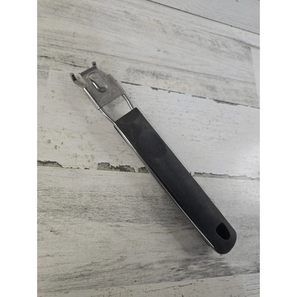Universal Stainless Steel Pan Gripper Pot Lifter Tool Heat Shield Black Handle